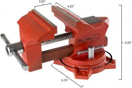 Stalwart 270° swivel jaw locking base screw8